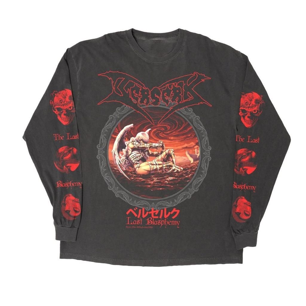 Berserk X Dismember Sun Faded Long Sleeve T-shirt Anime Bootleg by Nonarchival