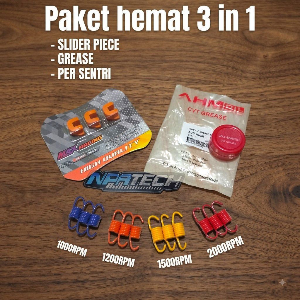 Paket Hemat (3in1) Slider Piece Grease Gemuk CVT Per Sentri Mio Karbu Nouvo Mio J Xeon X-Ride Nmax L