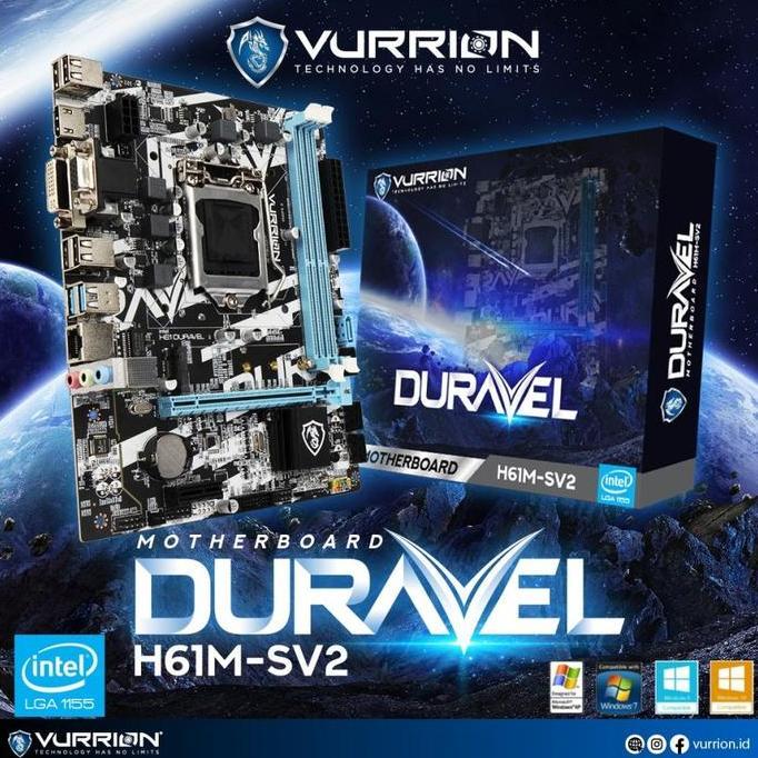 MOTHERBOARD VURRION DURAVEL H61M-SV2 LGA 1155 FORSALE