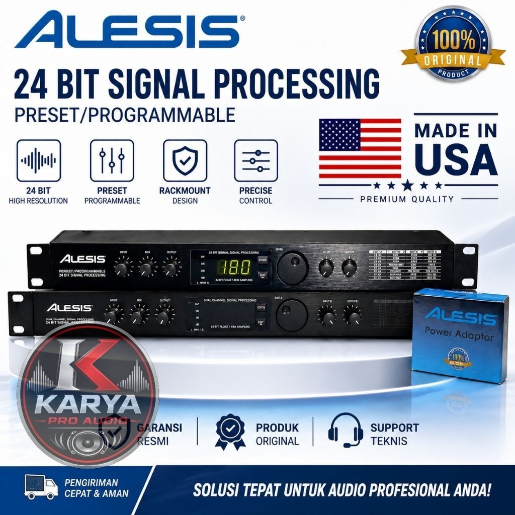 ALESIS Microverb4 Kuping Besi Original Made in USA 200 Program Multi-Effect