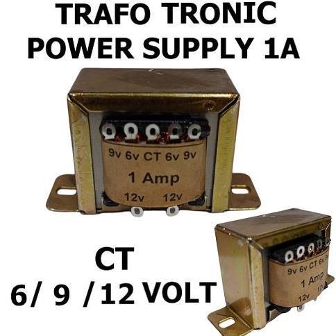 Trafo Tronic 1A Seri 07 Ct-12V Output : Ct 6V - 9V - 12V 1000Ma 1 Amper 12V Ct