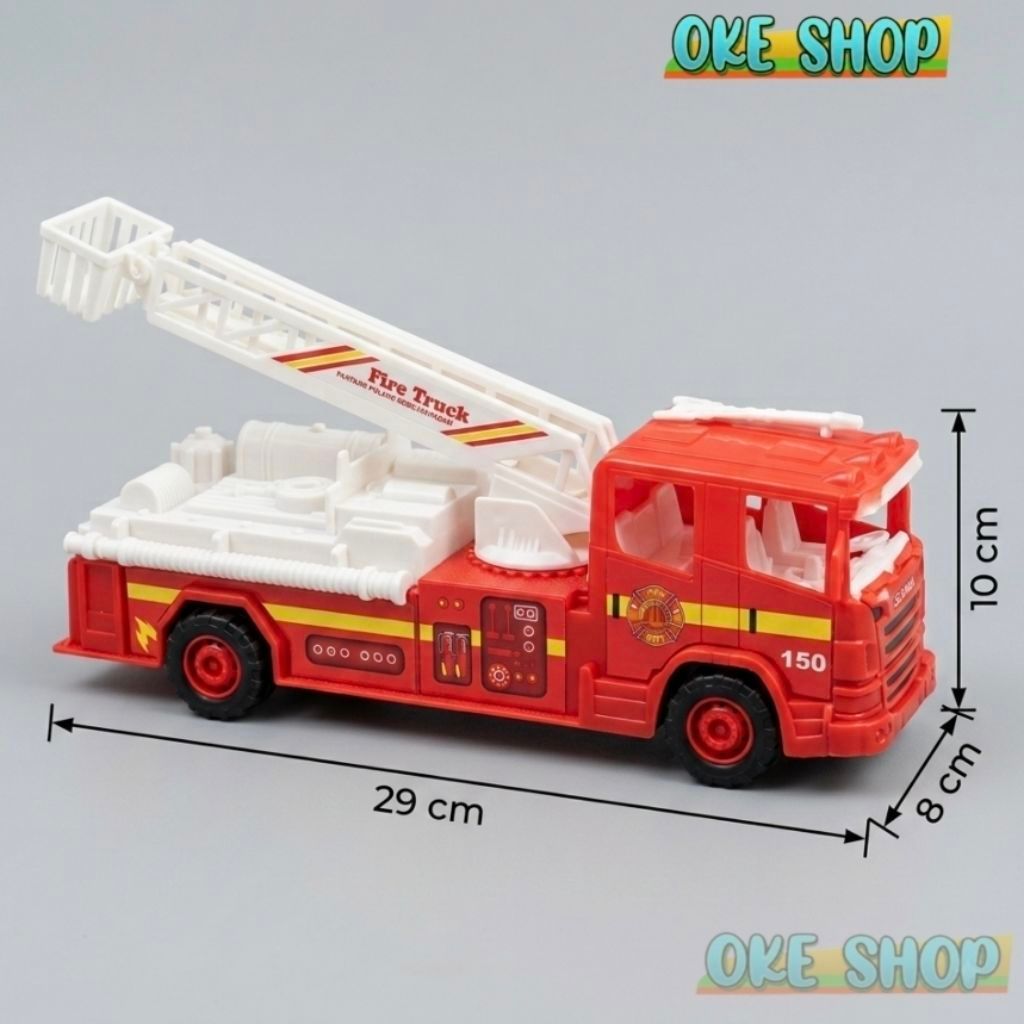 Mainan Truk Pemadam Kebakaran Besar / Fire Rescue Ladder Truck