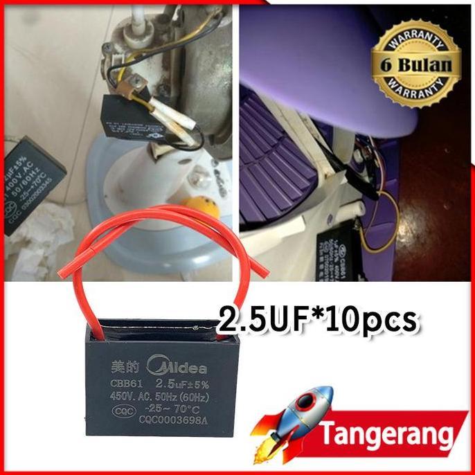 KAPASITOR SEGI KOTAK 2.5 UF CBB61 / KAPASITOR KIPAS ANGIN 2.5 UF PROMO