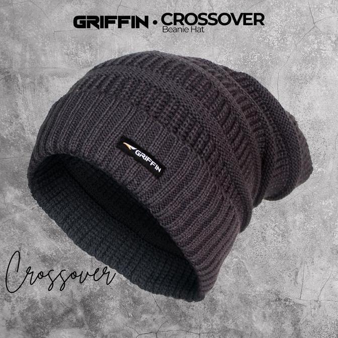 Capto- Griffin Topi Kupluk Pria Desa Crossover Rajut Bahan Lembut Dan Tebal