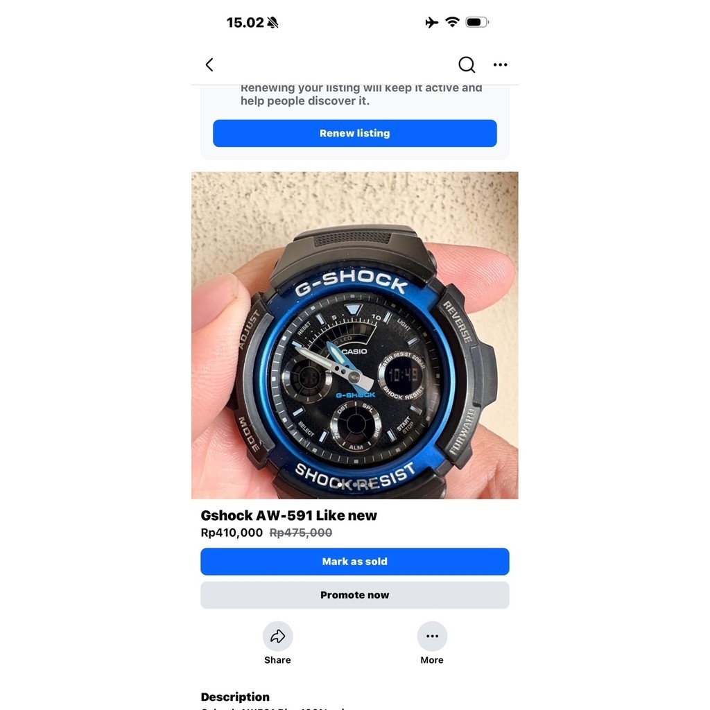 Gshock aw second like new