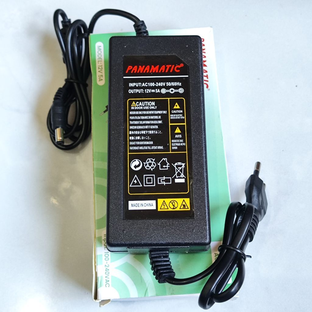 Power supply 12V 5A PANAMATIC BAGUS ORIGINAL Adaptor Cctv 12V 5A Power Supply Amplifier PSU jaring A