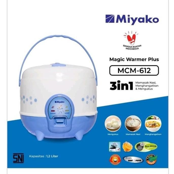 RICE COOKER MAGICOM MIYAKO 3IN1 MCM 612 1,2 LITER / PENANAK NASI 1.2 LTR CT279