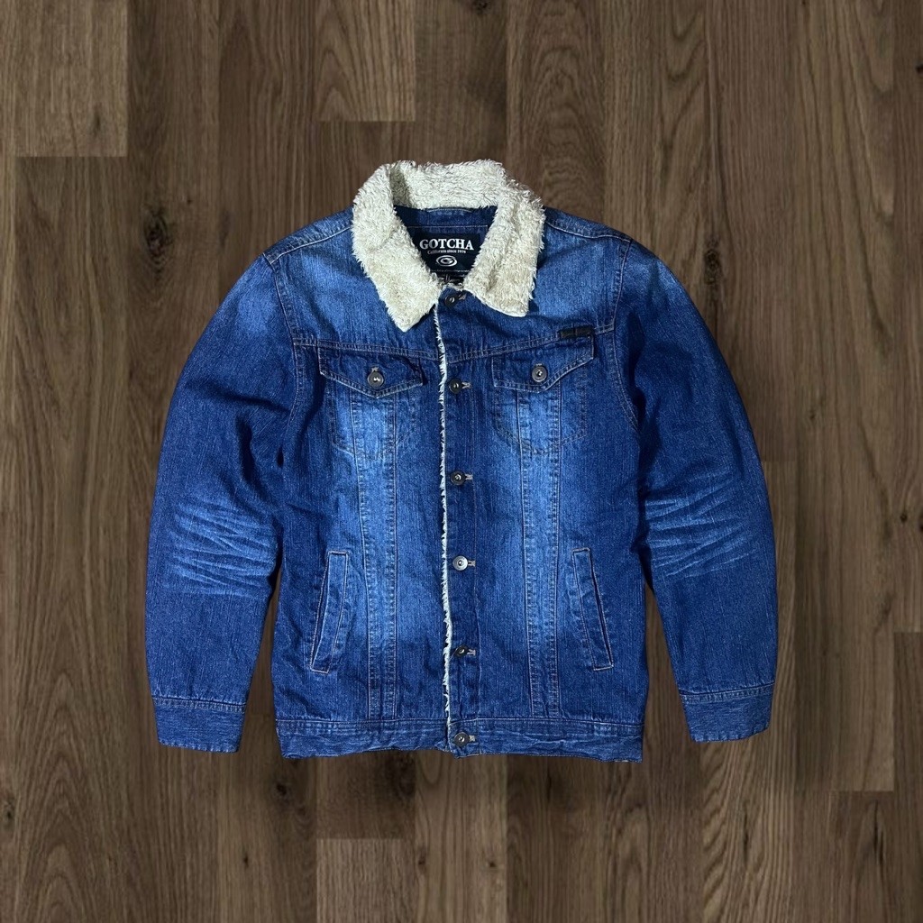 SHERPA TRUCKER DENIM JACKET TEBAL GOTCHA USA