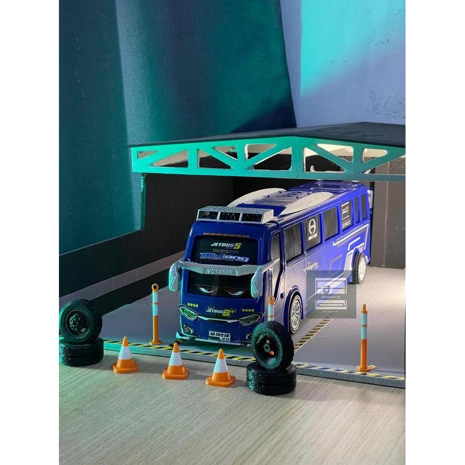 Bambam3D miniatur bus full modif kece miniatur bus yang sudah di modif mainan bus basuri miniatur bu