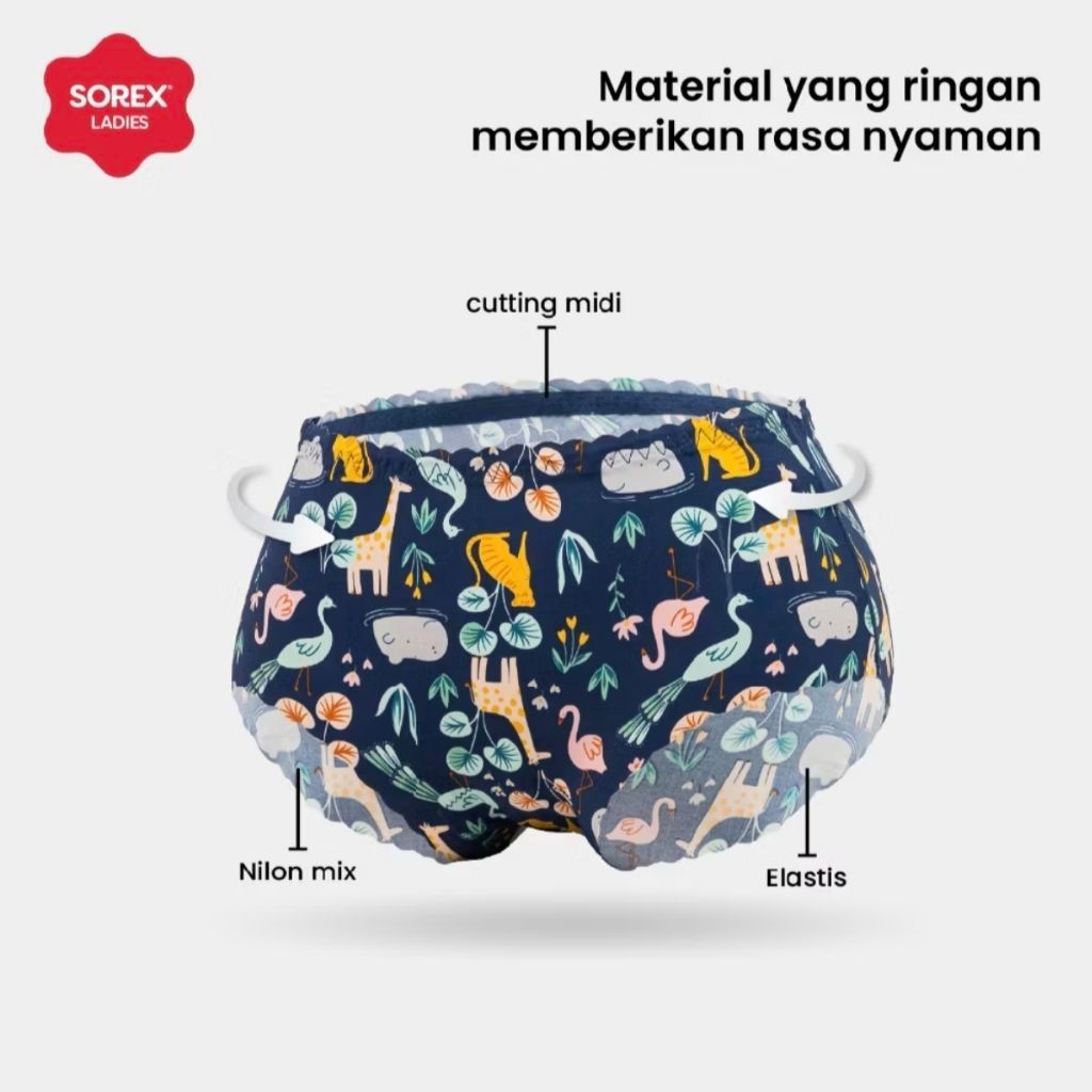 SOREX Cd Seamless Motif EXTRA SIZE 31186 Seamless Jumbo Panties original