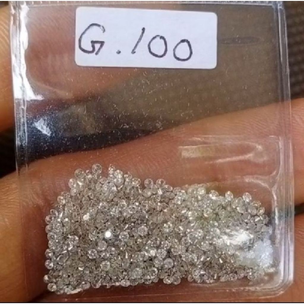 Natural berlian putih eropa tabur 0,01 ct  (gugur 100) - Berlian / intan asli original