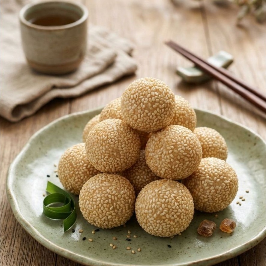 Onde-Onde Wijen Kacang Hijau [onde onde kacang ijo]