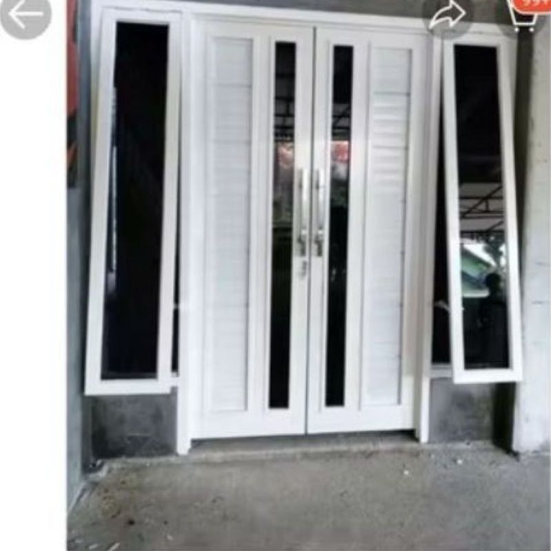 kusen pintu dan jendela L 200.T 210. alumunium 3 in komplit gratis Peking kayur