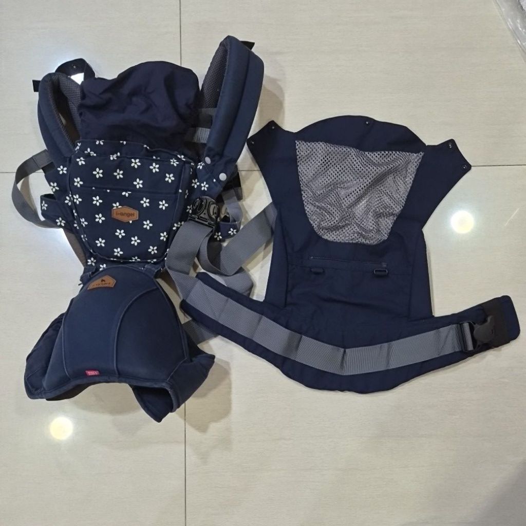 Preloved i-angel hipseat + ergobaby organic teething pads