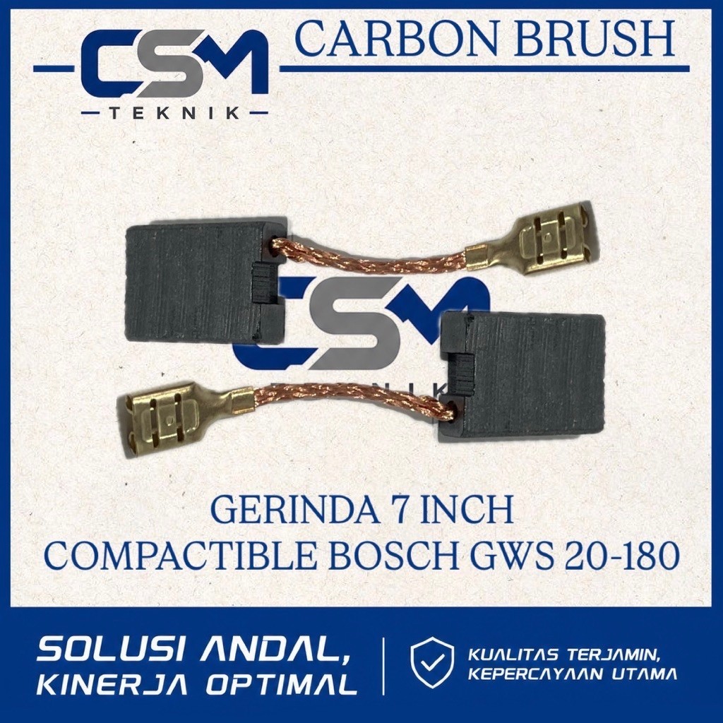 CARBON BRUSH ARANG COMPACTIBLE GERINDA TANGAN BOSCH GWS 20-180 ARENG MESIN GERINDA TANGAN BOSCH 7 IN