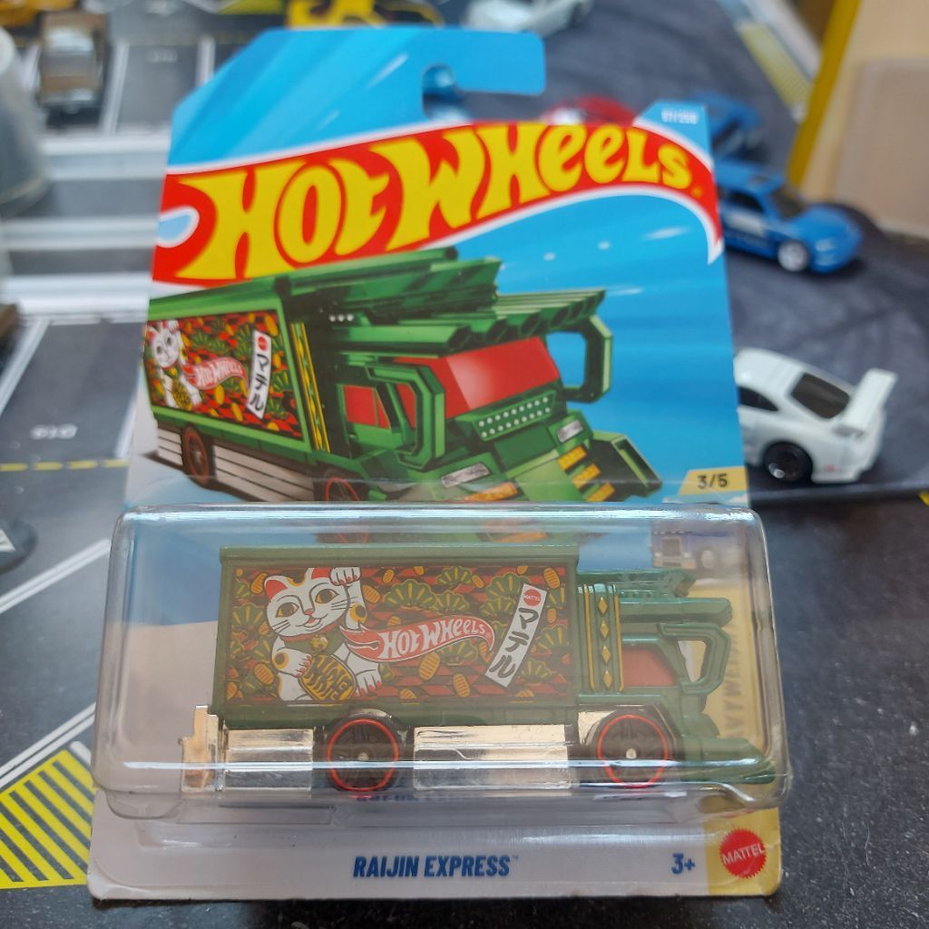 Hot Wheels Raijin Express hijau bubble crack