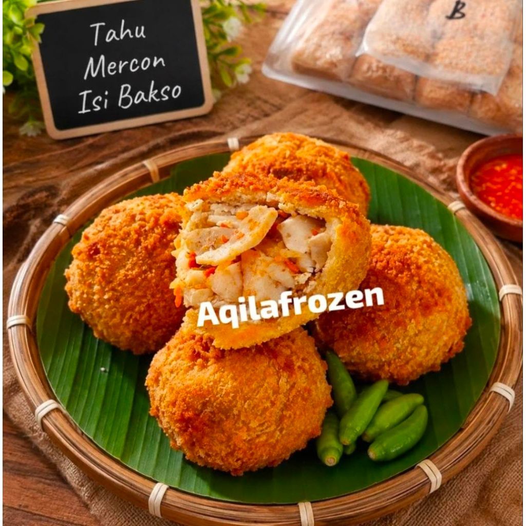 tahu jletot pedas jumbo frozen isi bakso