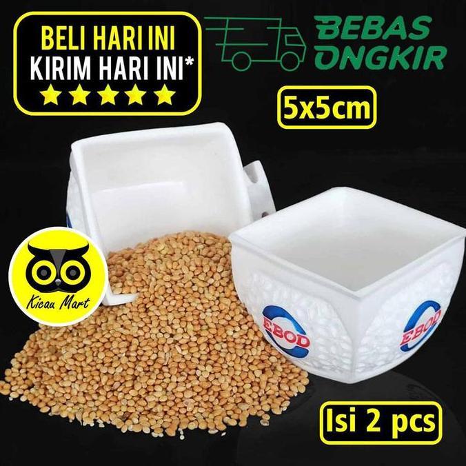 Cepuk Fiber Ebod Jaya Wadah Tempat Makan Burung Lovebird Murai Kenari