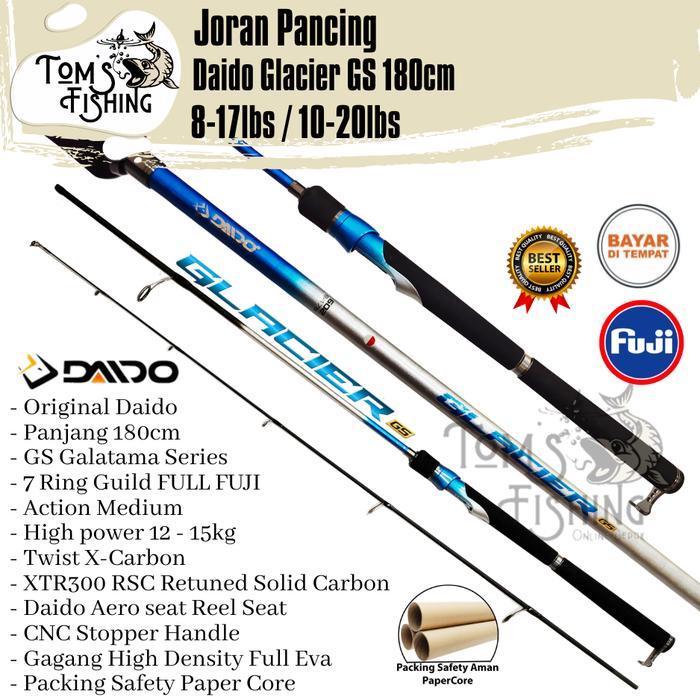 Joran Pancing DAIDO GLACIER GS 180cm Galatama Series (17lbs / 20lbs) FUJI Carbon - Toms Fishing - 18