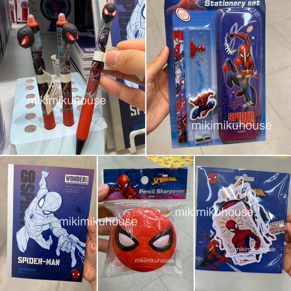READY STOCK MARVEL SPIDER-MAN BALLPEN NOTEBOOK STICKER BUKU SPIDERMAN MR DIY STATIONERY PULPEN SPIDE