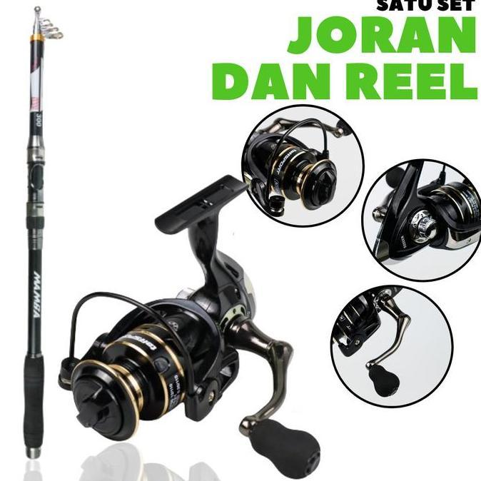 Satu Set Reel Joran Pancing Ikan Laut Galatama Empang