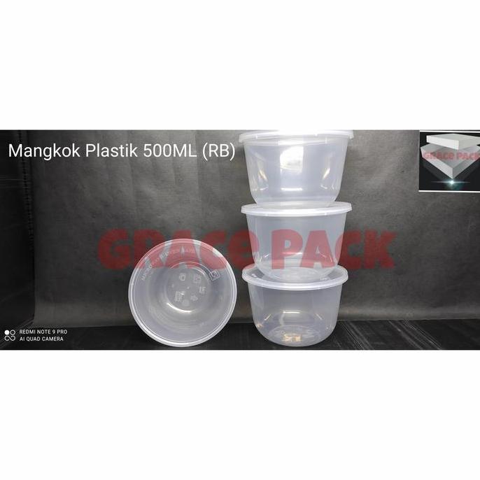 (Good) Mangkok plastik 500ml RB (25 pcs )/Thinwall Bowl 500 ml (RB) food grade