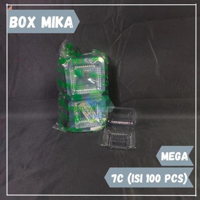 (Good) Box Mika Plastik Mega 7C isi 100pcs / Mika Klepon / Mika Kecil Jajanan