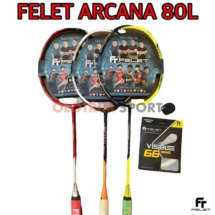 TERBARU - Raket Badminton FELET ARCANA 80L 80S 90 80 L S Original