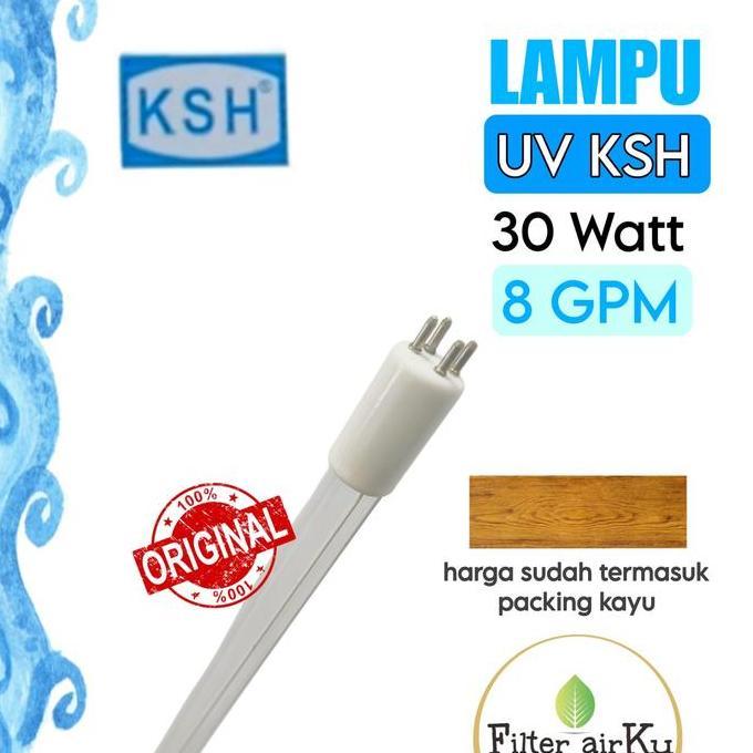 BEBAS ONGKIR - Lampu / Bohlam UV 30 Watt KSH UV 8 GPM + PETI