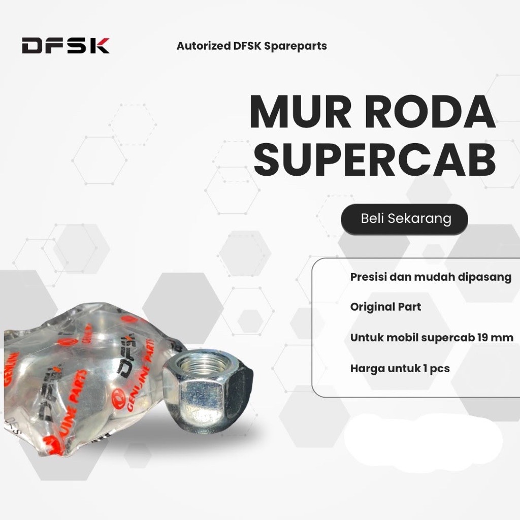Mur Roda Supercab Ukuran 19 Mm, Original DFSK Supercab - Genuine Part DFSK
