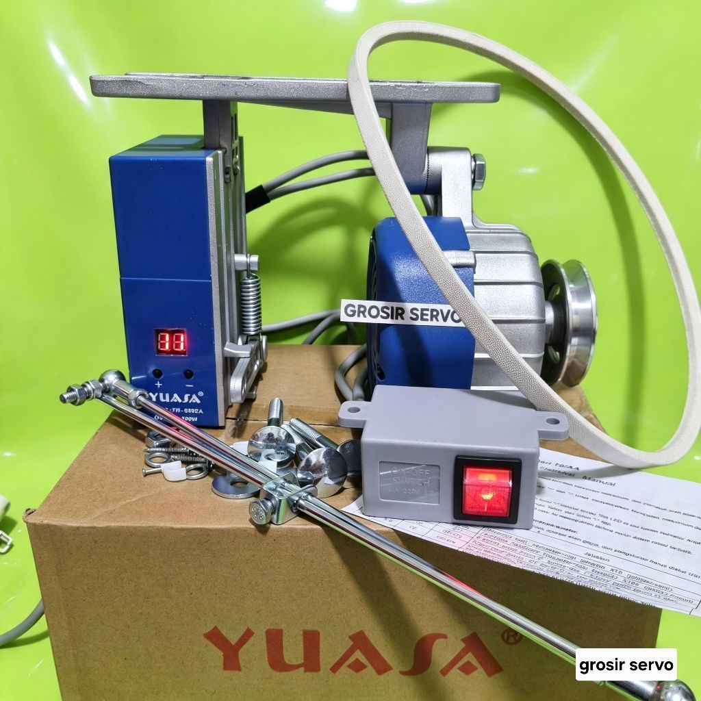 dinamo servo yuasa biru TH-550EA original 100%baru buat mesin jahit overdeck obras juki typical dll