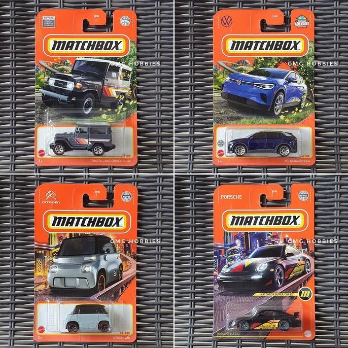 930F Matchbox Toyota Land Cruiser FJ40 Citroen Ami Volkswagen EV 4 VW Porsche 911 GT3 Super Chase Di