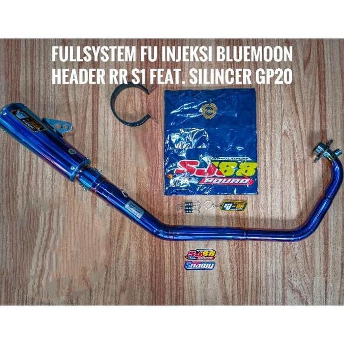 '' KNALPOT SJ88 MOTOR MESIN SATRIA FU INJEKSI HEADER RR S1 BLUEMOON ''