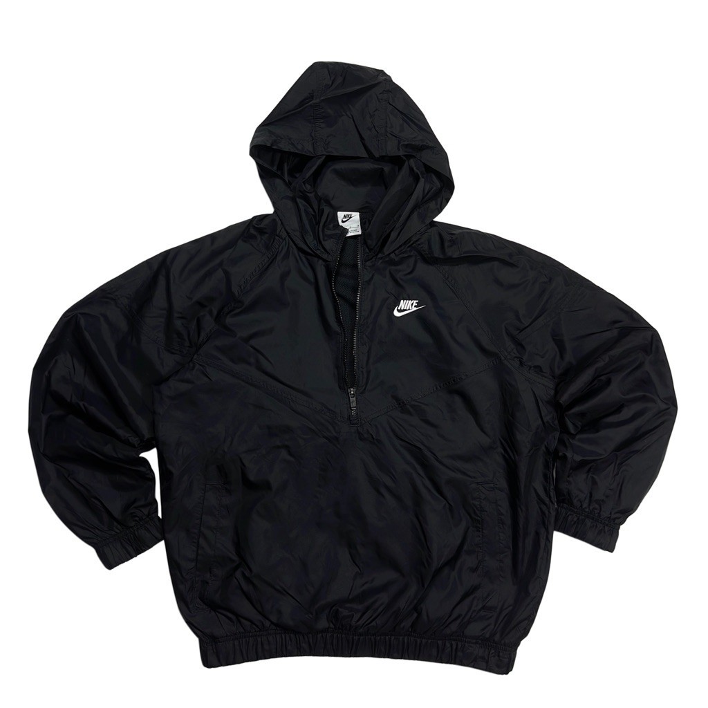 Nike Windrunner Anorak / Half-Zip Windbreaker Black Jacket Original