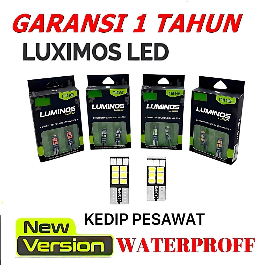 [COD]LAMPU LED LUMINOS T10 15 MATA SENJA SEIN SEN PELAT KEDIP KEDIP TAHAN PANAS LUMINOSA
