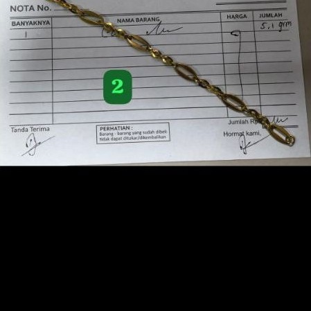Gelang titanium asli berlapis emas kait S