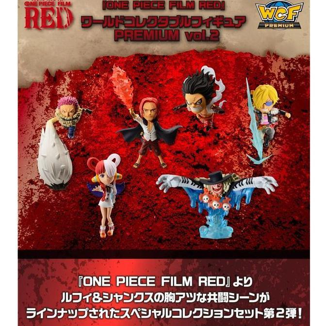 88824 [SET 6 PCS] WCF Premium Vol.2 ONE PIECE FILM RED World Collectable Figure Action Figure Luffy 