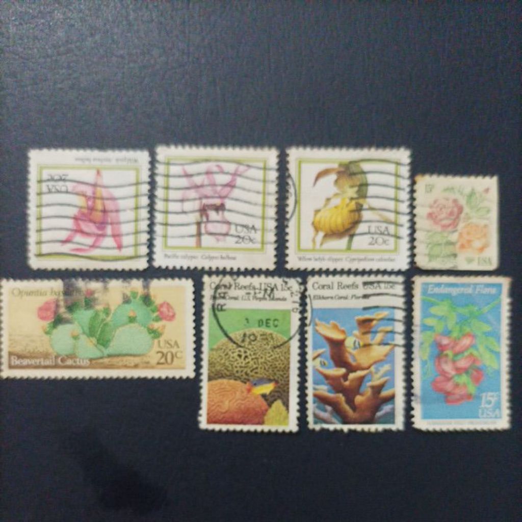 Perangko USA (Used) : Bunga dan Coral