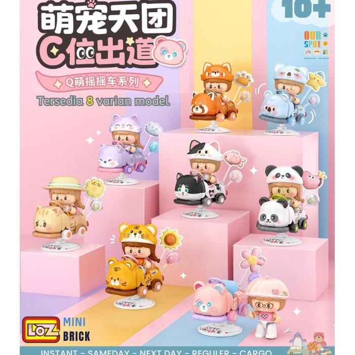 LOZ mini brick Rocking ride 8 varian warna dan hewan - mainan brick baru 2025 - LOZ mini brick block
