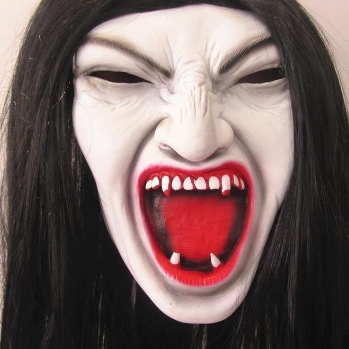 TOPENG NENEK SIHIR MAK LAMPIR VALAK LATEX WIG SERAM