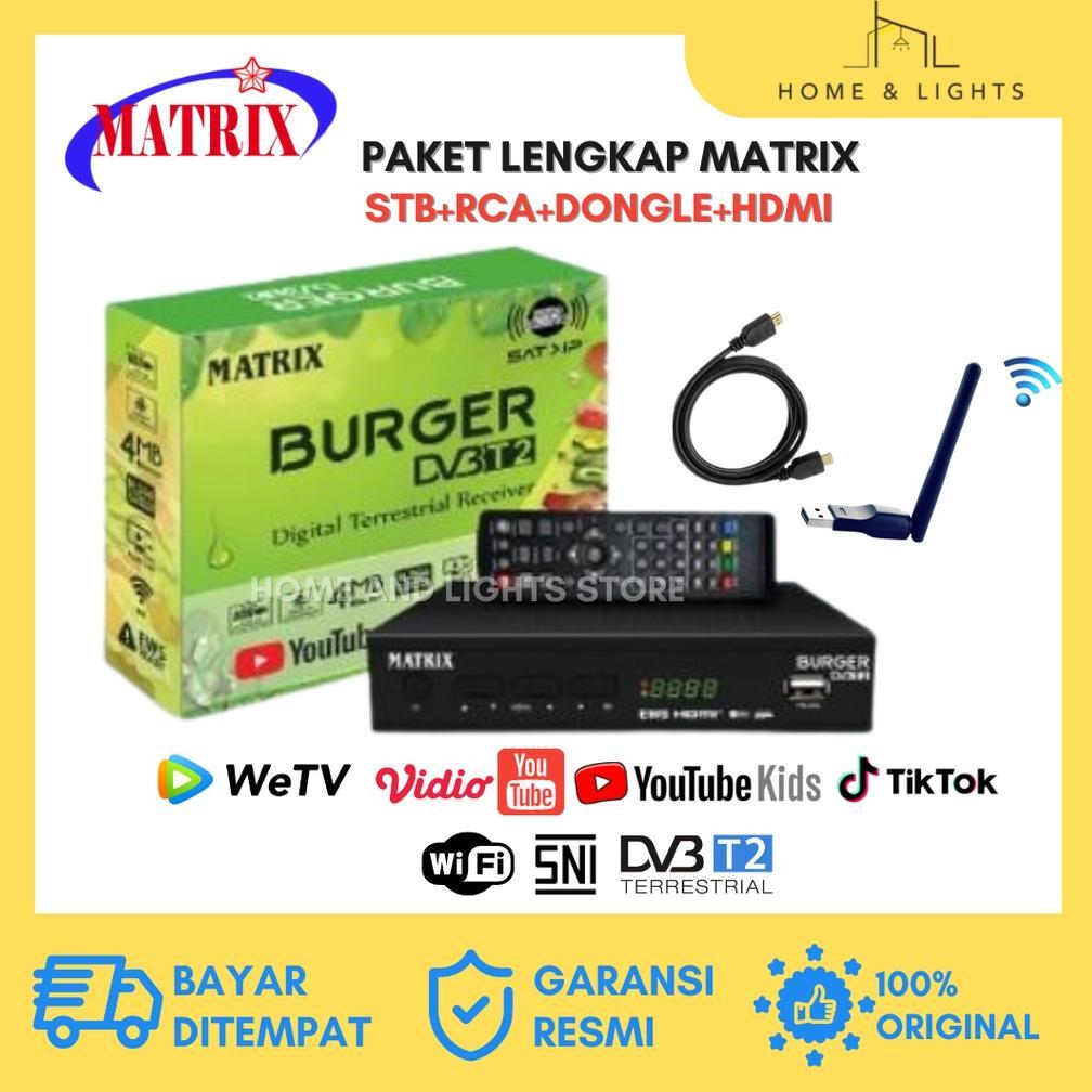 Set Top Box TV Digital Matrix Burger Hijau DVBT2 Matrix Apple Kuning / Set Box TV Digital Matrix Kun
