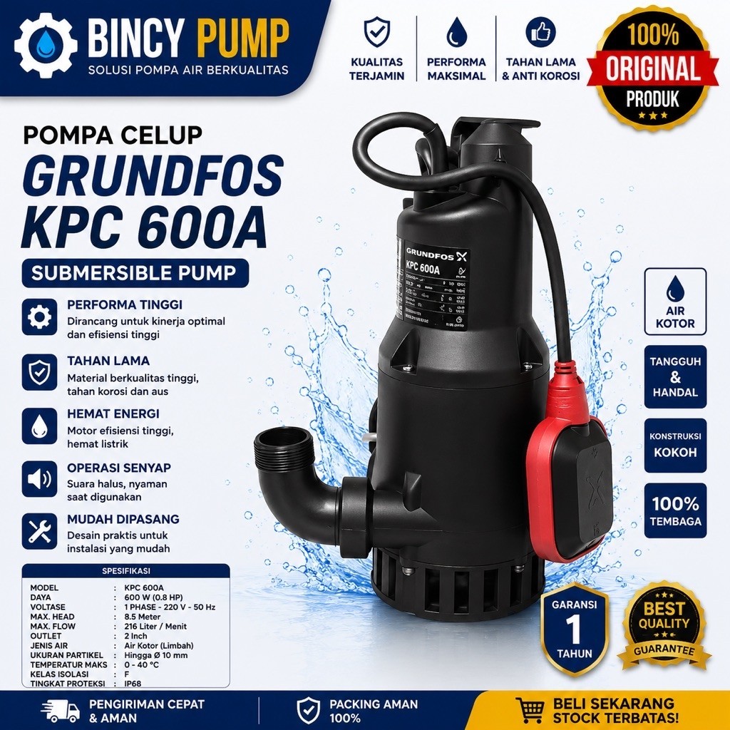POMPA CELUP GRUNDFOS KPC 600A KPC 600 A