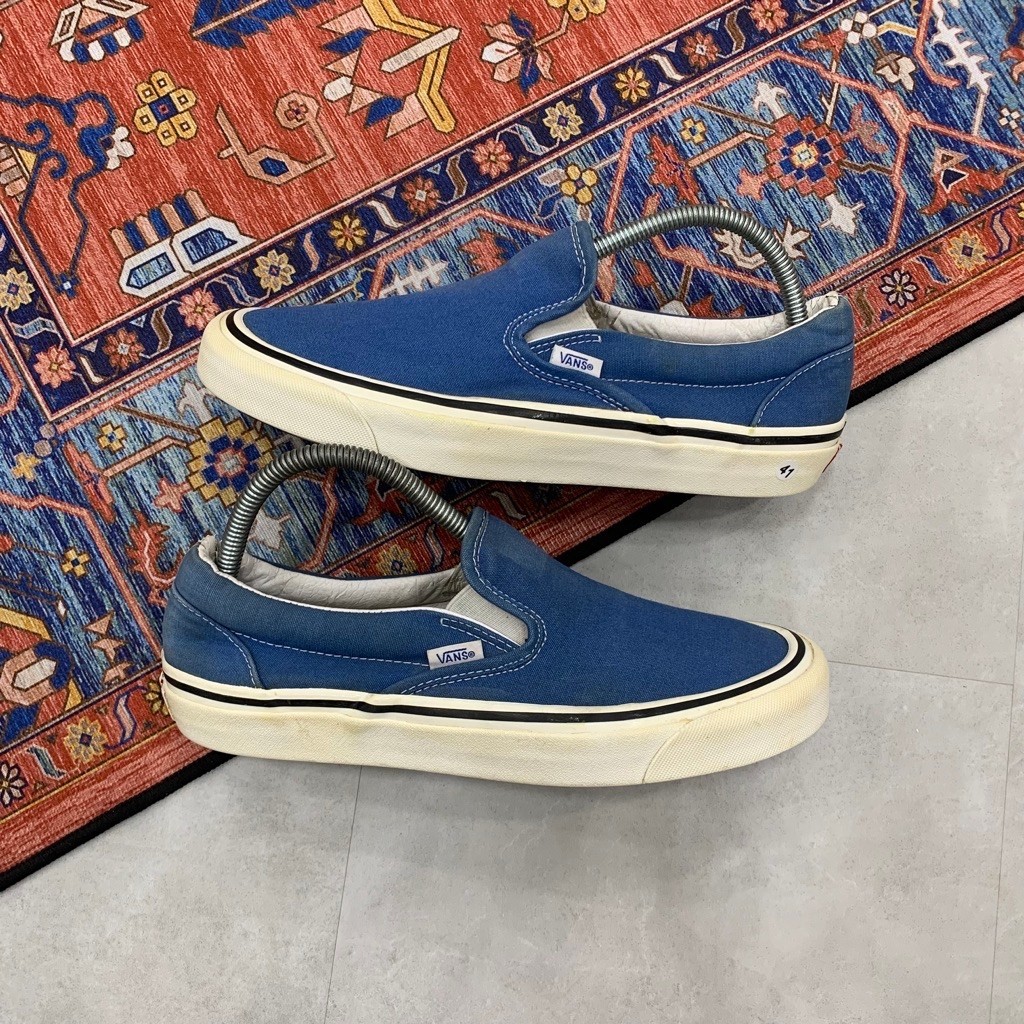 [Size 41] Vans Slip On 98 DX Anaheim Factory Blue White Second Original Kondisi Seperti Foto