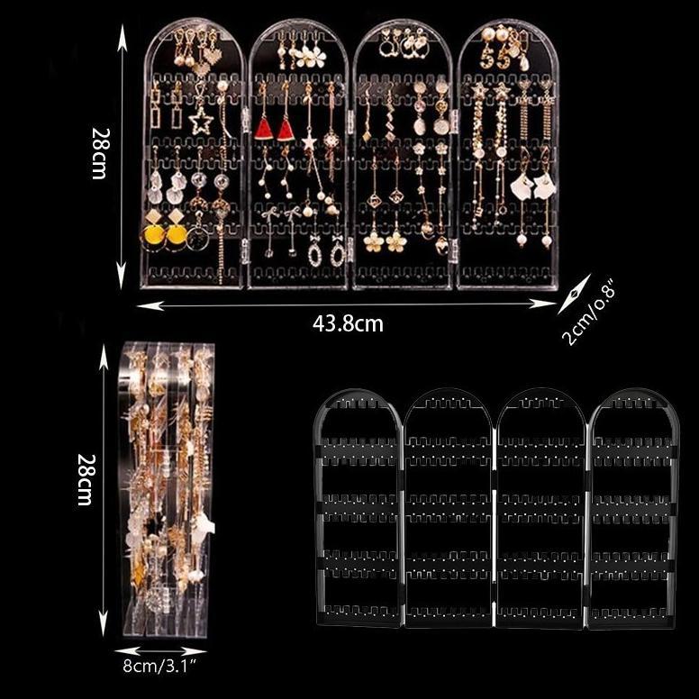 Rak Display Putar Rak Anting Lipat Tempat Anting Tempat Pajangan Anting Display