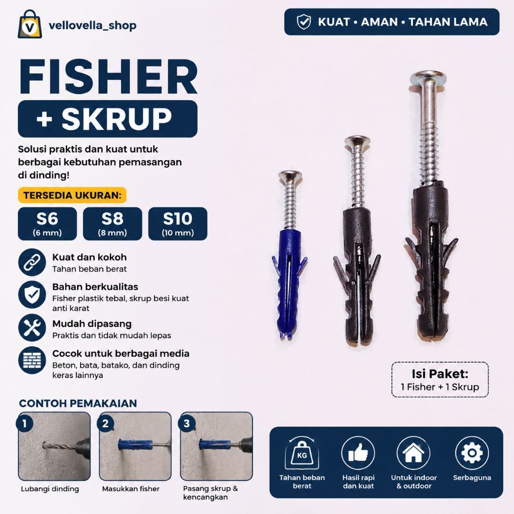 Piser sekrup set  / Viser sekrup set  S6 S8 S10