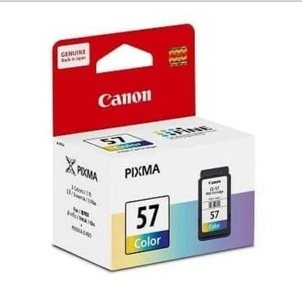 Tinta cartridge Canon CL-57 Tri color for printer :E400 ,E410Dapat digunakan pada printer :• PIXMA E