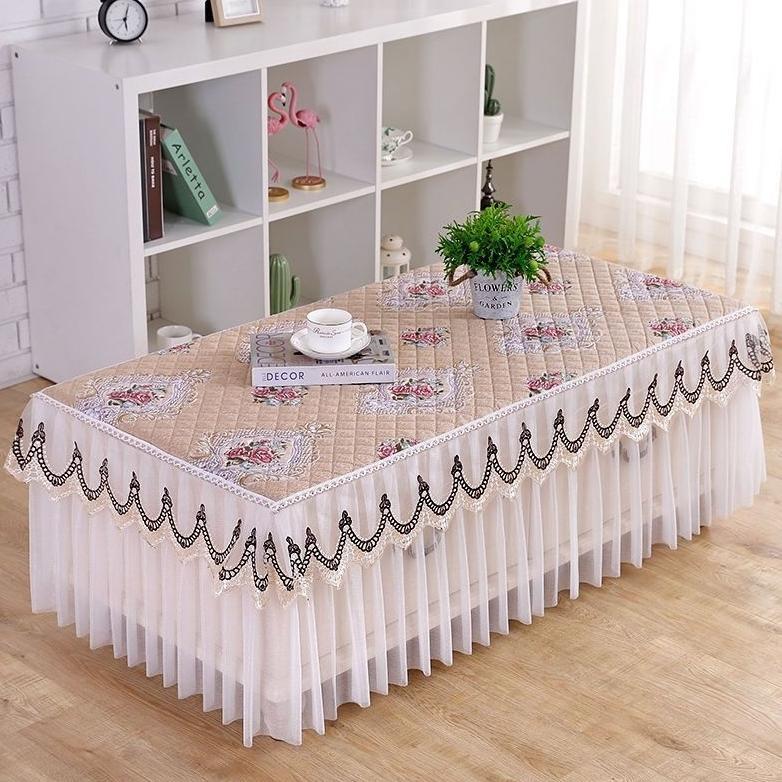 TAPLAK MEJA BERSIH RUANG TAMU GAYA EROPA RENDA NORDIC MODERN MINIMALIS MEWAH RENDA REMPEL HNDS551992
