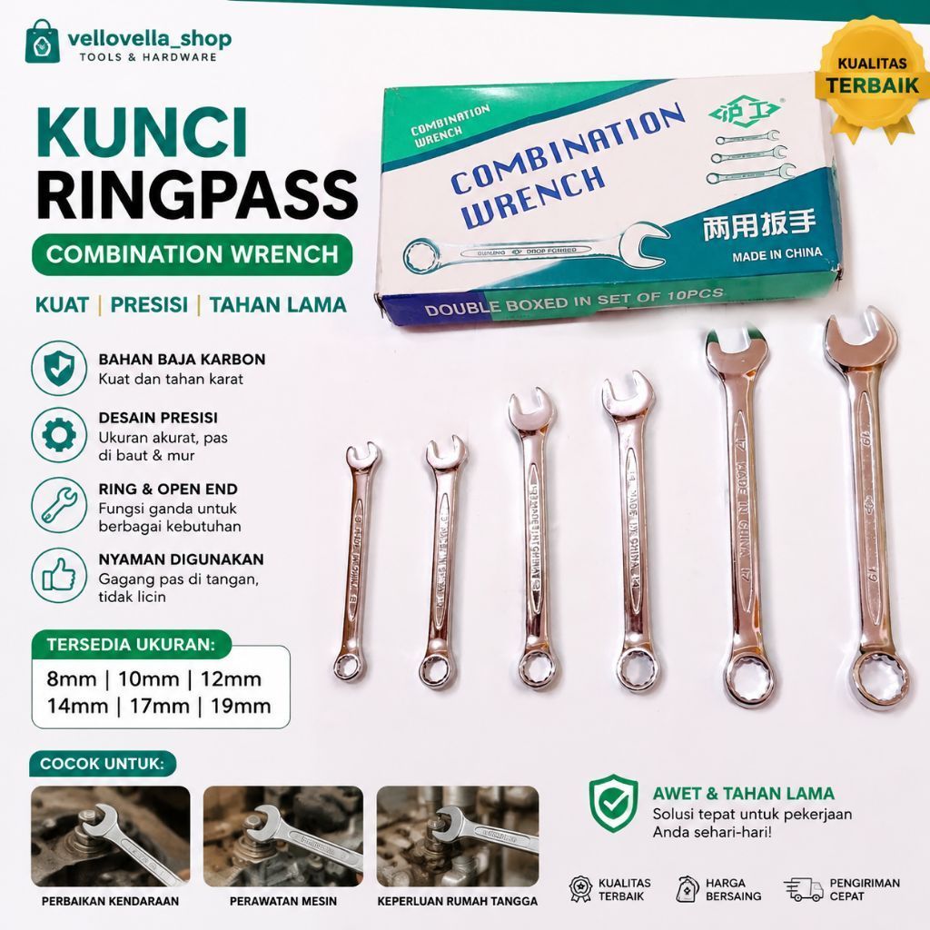 Kunci Ring pas Fukung / Kunci Ringpass Fukung / Kunci kombinasi combination Wrench Fukung