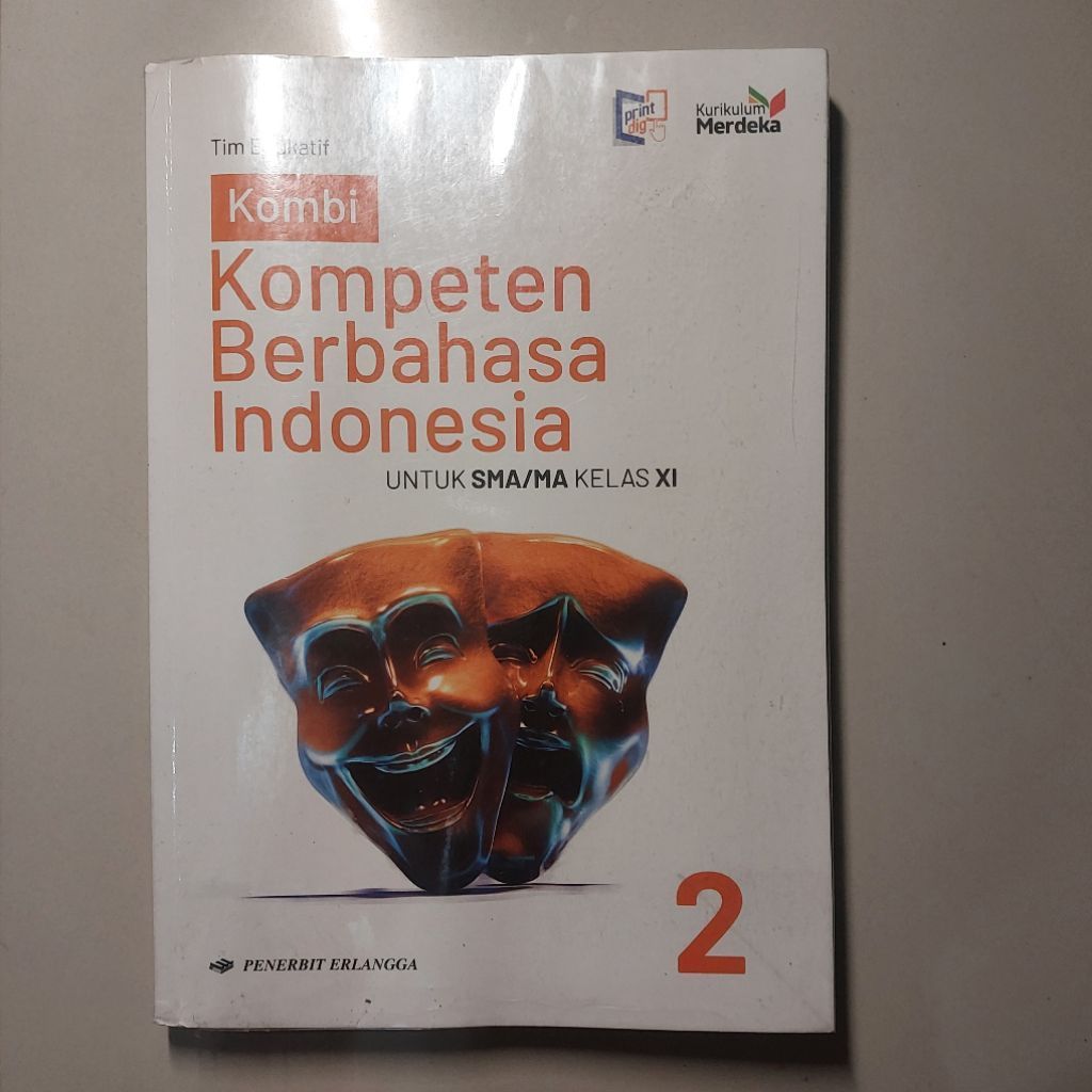 Buku Kombi Kompeten Berbahasa Indonesia SMA/MA Kelas XI | Penerbit Erlangga | Kurikulum Merdeka | [P