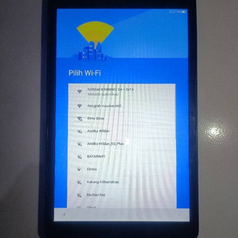 Tablet Advan i10 kondisi minus touchscreen